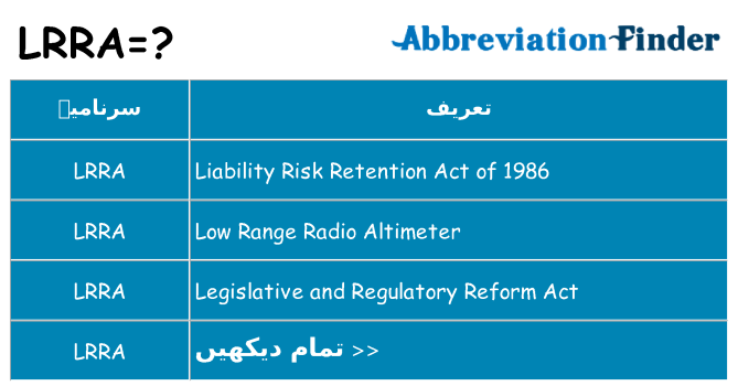 کیا lrra کھڑا کرتا ہے کے لئے
