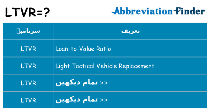کیا ltvr کھڑا کرتا ہے کے لئے