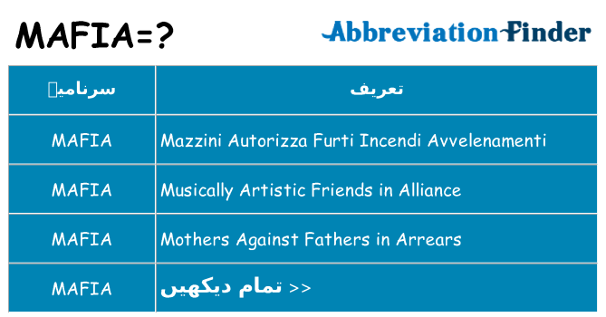 کیا mafia کھڑا کرتا ہے کے لئے