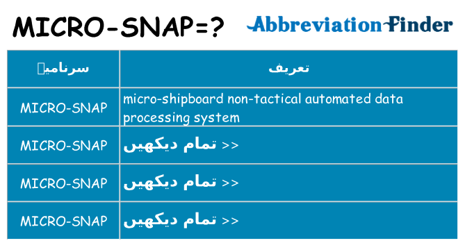 کیا micro-snap کھڑا کرتا ہے کے لئے
