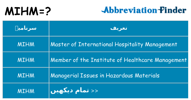 کیا mihm کھڑا کرتا ہے کے لئے