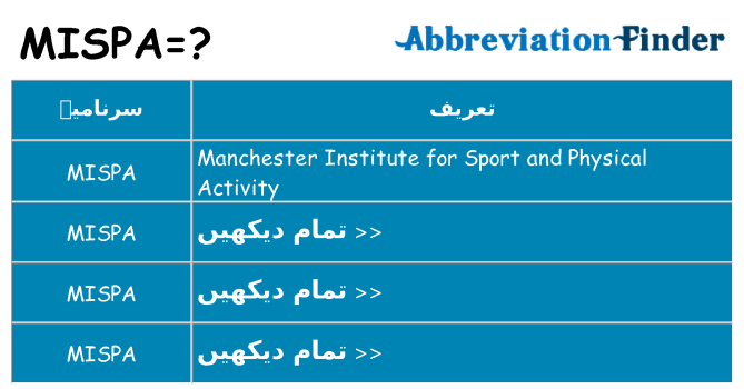 کیا mispa کھڑا کرتا ہے کے لئے
