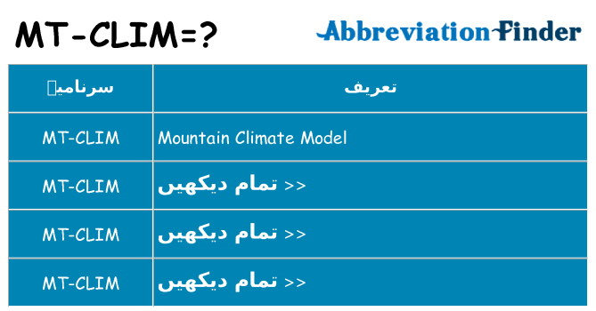 کیا mt-clim کھڑا کرتا ہے کے لئے