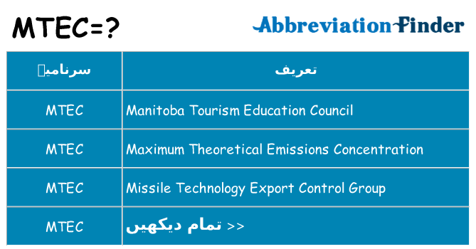 کیا mtec کھڑا کرتا ہے کے لئے