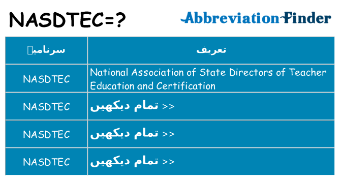 کیا nasdtec کھڑا کرتا ہے کے لئے