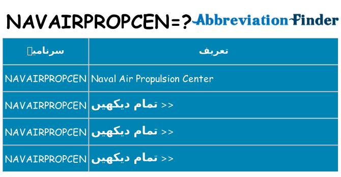 کیا navairpropcen کھڑا کرتا ہے کے لئے