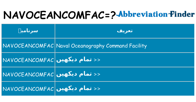 کیا navoceancomfac کھڑا کرتا ہے کے لئے