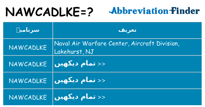 کیا nawcadlke کھڑا کرتا ہے کے لئے