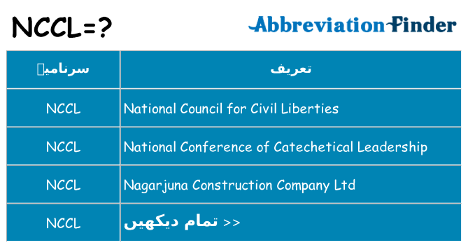 کیا nccl کھڑا کرتا ہے کے لئے