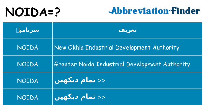 کیا noida کھڑا کرتا ہے کے لئے