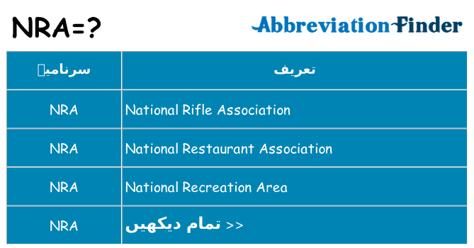 کیا nra کھڑا کرتا ہے کے لئے