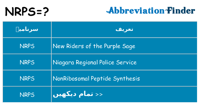 کیا nrps کھڑا کرتا ہے کے لئے