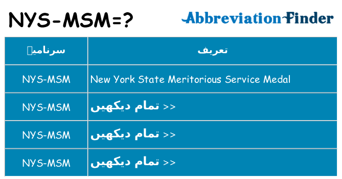 کیا nys-msm کھڑا کرتا ہے کے لئے