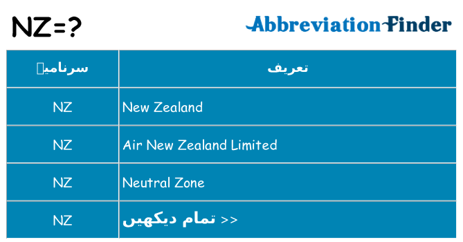 کیا nz کھڑا کرتا ہے کے لئے