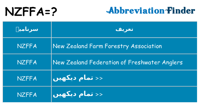 کیا nzffa کھڑا کرتا ہے کے لئے