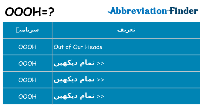 کیا oooh کھڑا کرتا ہے کے لئے