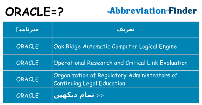 کیا oracle کھڑا کرتا ہے کے لئے