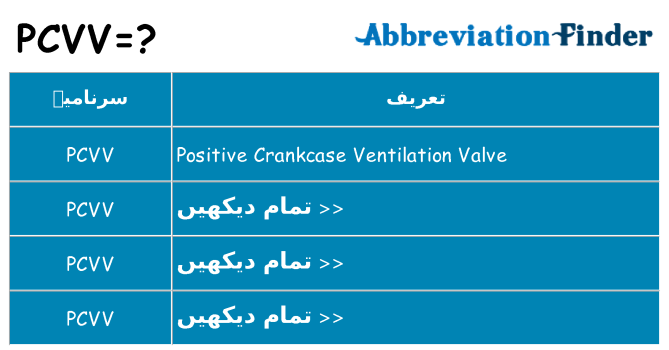 کیا pcvv کھڑا کرتا ہے کے لئے