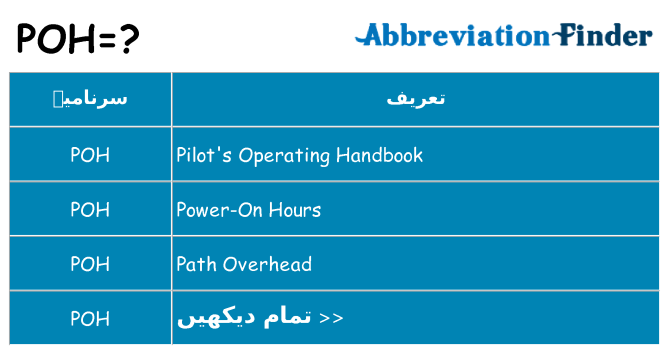 کیا poh کھڑا کرتا ہے کے لئے