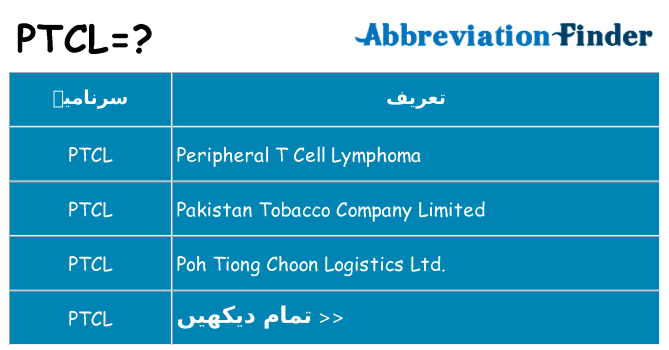 کیا ptcl کھڑا کرتا ہے کے لئے