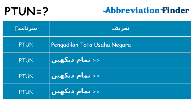 کیا ptun کھڑا کرتا ہے کے لئے