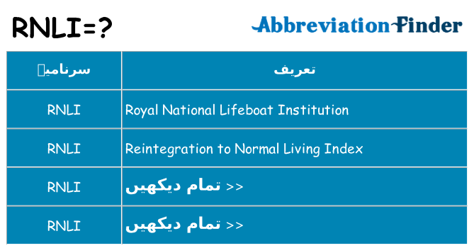کیا rnli کھڑا کرتا ہے کے لئے