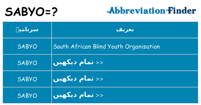 کیا sabyo کھڑا کرتا ہے کے لئے