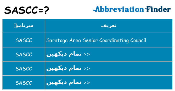 کیا sascc کھڑا کرتا ہے کے لئے