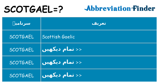 کیا scotgael کھڑا کرتا ہے کے لئے