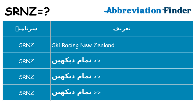 کیا srnz کھڑا کرتا ہے کے لئے