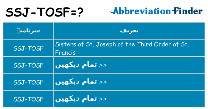 کیا ssj-tosf کھڑا کرتا ہے کے لئے
