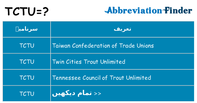 کیا tctu کھڑا کرتا ہے کے لئے
