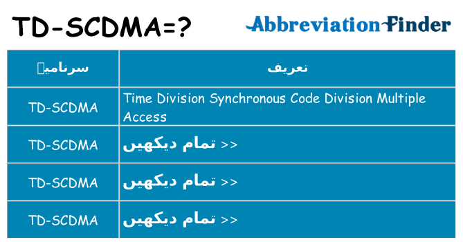 کیا td-scdma کھڑا کرتا ہے کے لئے