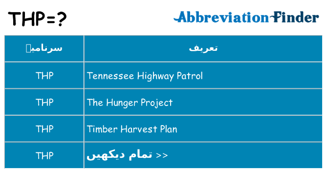 کیا thp کھڑا کرتا ہے کے لئے