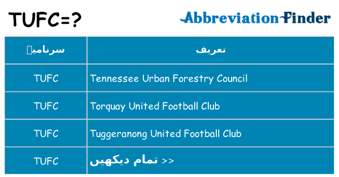 کیا tufc کھڑا کرتا ہے کے لئے