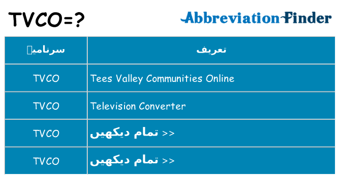 کیا tvco کھڑا کرتا ہے کے لئے