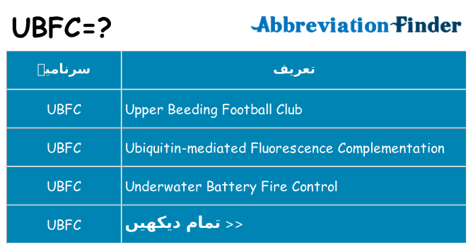 کیا ubfc کھڑا کرتا ہے کے لئے