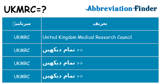 کیا ukmrc کھڑا کرتا ہے کے لئے