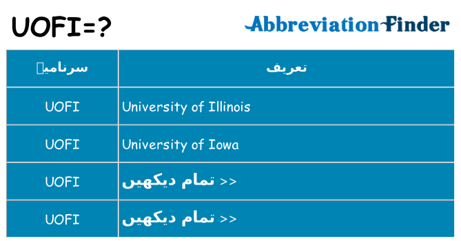 کیا uofi کھڑا کرتا ہے کے لئے