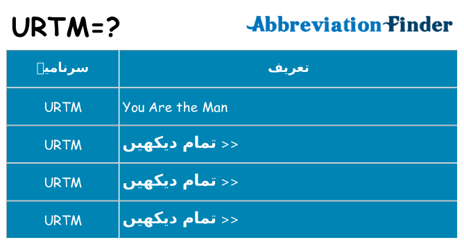 کیا urtm کھڑا کرتا ہے کے لئے