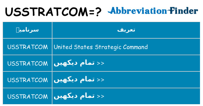 کیا usstratcom کھڑا کرتا ہے کے لئے