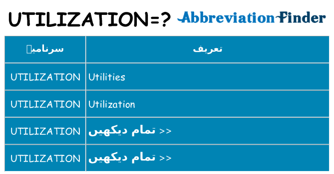 کیا utilization کھڑا کرتا ہے کے لئے