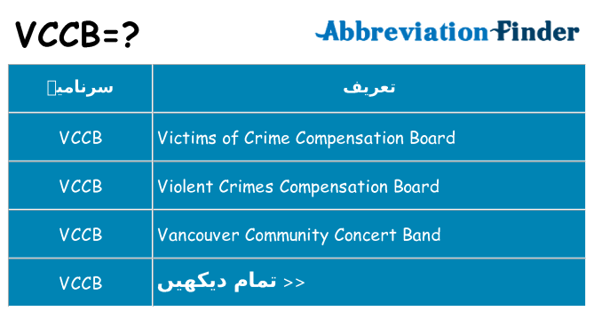 کیا vccb کھڑا کرتا ہے کے لئے