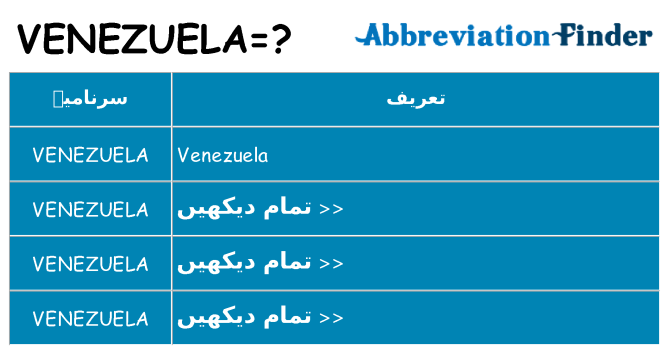 کیا venezuela کھڑا کرتا ہے کے لئے