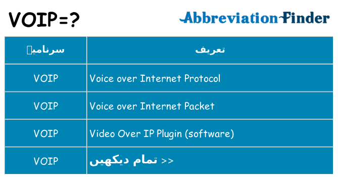 کیا voip کھڑا کرتا ہے کے لئے