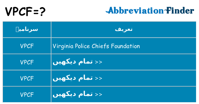 کیا vpcf کھڑا کرتا ہے کے لئے