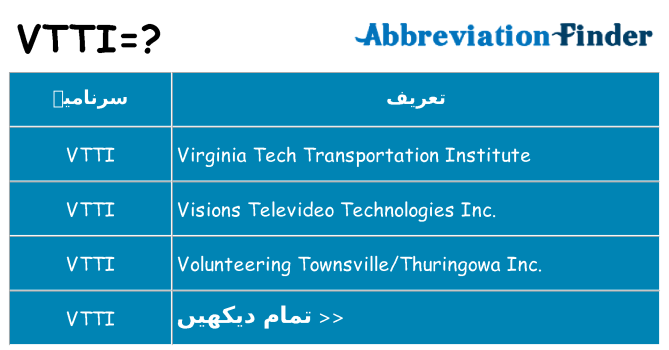 کیا vtti کھڑا کرتا ہے کے لئے