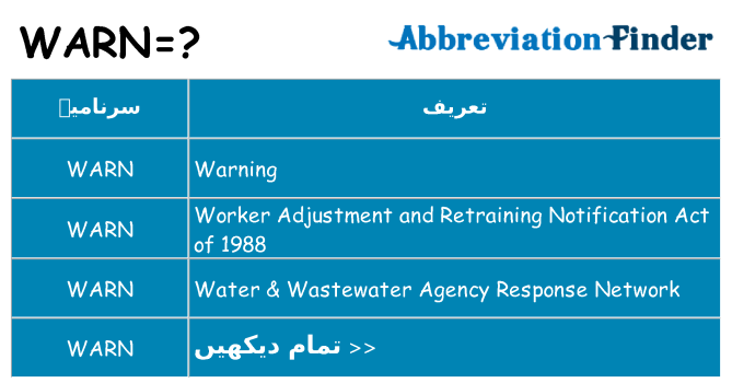 کیا warn کھڑا کرتا ہے کے لئے