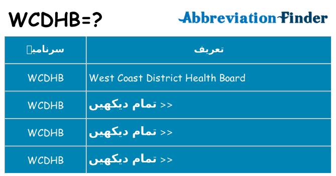 کیا wcdhb کھڑا کرتا ہے کے لئے