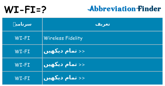 کیا wi-fi کھڑا کرتا ہے کے لئے
